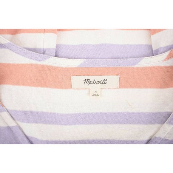 Madewell Womans Top Shirt Blouse Size M Fairhaven Striped Ruffle Bell Sleeve - Picture 6 of 6